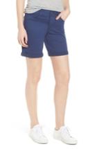 Women's Wit & Wisdom Ab-solution Stretch Cotton Shorts - Blue