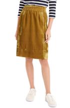 Petite Women's J.crew Pull-on Velvet Skirt, Size P - Metallic