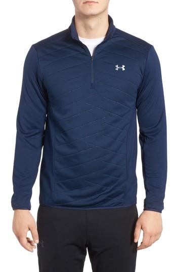 Men's Under Armour Reactor Hybrid Quarter Zip Pullover - Blue