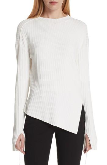 Women's Helmut Lang Twisted Paper Rib Sweater - Ivory
