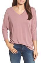 Women's Halogen Relaxed V-neck Top - Pink