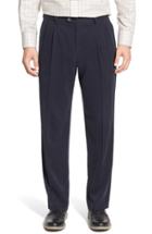 Men's Tommy Bahama 'new St. Thomas' Silk Blend Pleated Pants X 30 - Blue