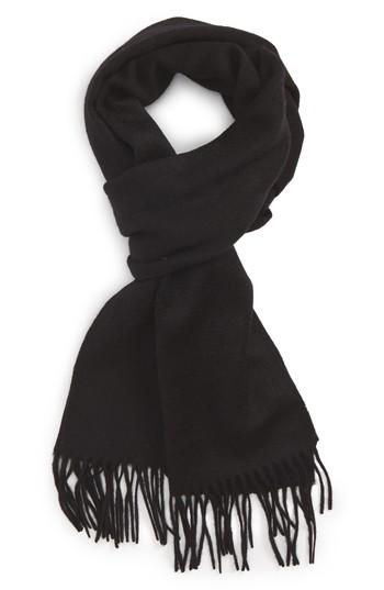 Men's Nordstrom Lambswool Scarf, Size - Black