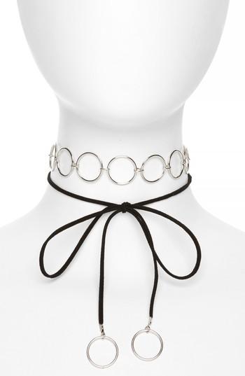 Women's Topshop Circle Link Tie Up Choker