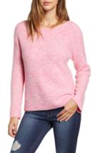 Women's Caslon Off Duty Wool & Cashmere Turtleneck Sweater - Black