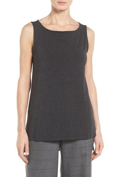 Women's Eileen Fisher Stretch Tencel Jersey Tank - Black