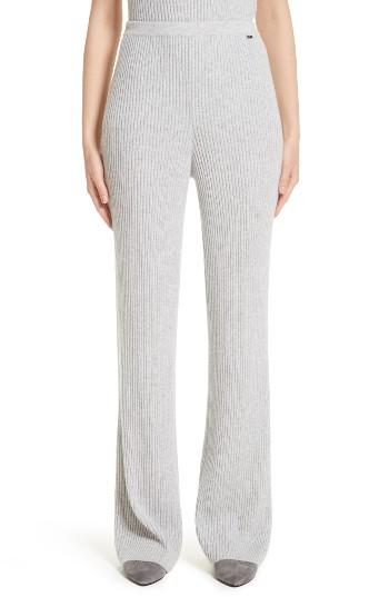 Women's St. John Collection Cashmere Knit Pants, Size - Grey