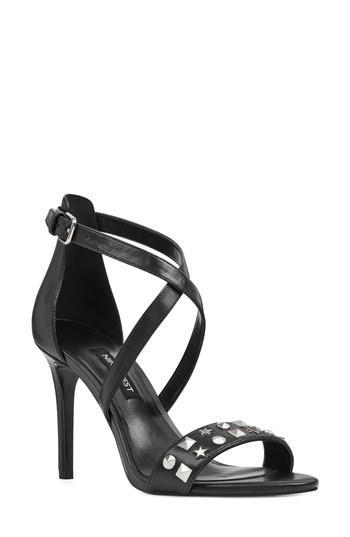 Women's Nine West Maziany Studded Sandal M - Black