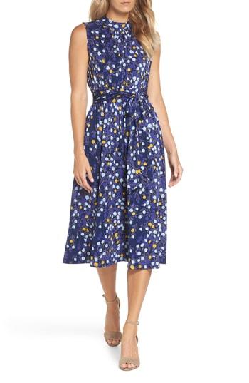 Women's Leota Mindy Shirred Midi Dress - Blue