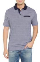 Men's Tailorbyrd Regular Fit Diamond Jacquard Polo, Size - Blue