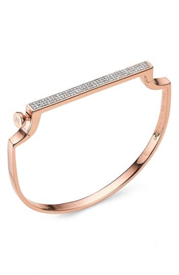 Women's Monica Vinader Engravable Signature Diamond Thin Bangle