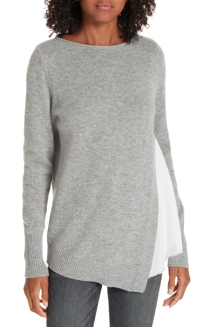 Women's Brochu Walker Wool & Cashmere Layered Sweater - Grey