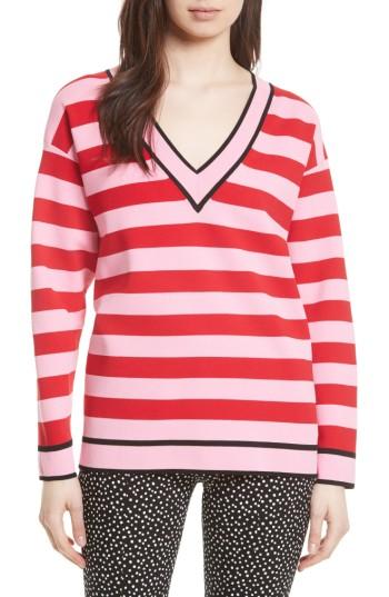 Women's Diane Von Furstenberg Stripe Pullover, Size - Pink
