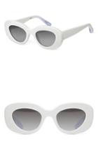 Women's Elizabeth And James Fray 47mm Cat Eye Sunglasses - White/ Smoke