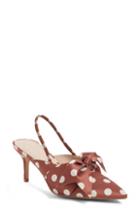 Women's Something Navy Whitney Bow Slingback Pump M - Brown