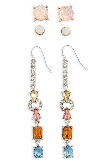 Women's Bp. Set Of 3 Assorted Rainbow Earrings