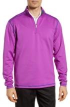 Men's Cutter & Buck Evergreen Reversible Quarter Zip Pullover - Purple