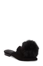 Women's Jeffrey Campbell Claes Genuine Fur Pompom Mule M - Black