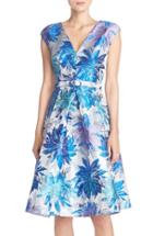 Women's Eliza J Floral Jacquard Fit & Flare Dress