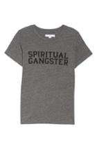 Women's Spiritual Gangster Varsity Rec Tee - Grey