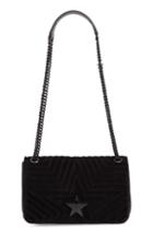 Stella Mccartney Medium Velvet Star Shoulder Bag - Black