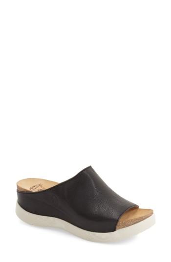 Women's Fly London 'wigg' Platform Wedge Slide Sandal Us / 35eu - Black