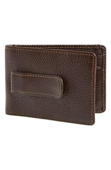 Men's Boconi 'tyler' Money Clip Wallet - Brown