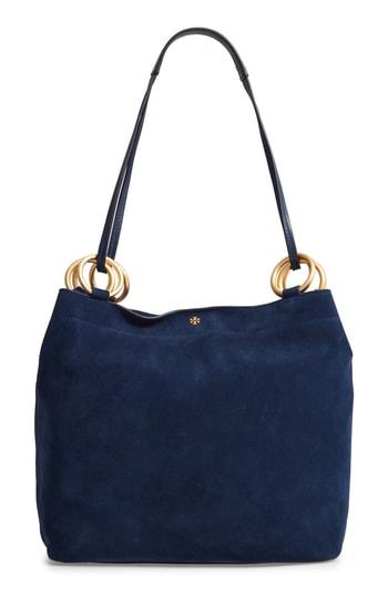 Tory Burch Farrah Leather Tote - Blue