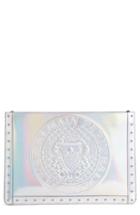 Balmain Embossed Coin Calfskin Bag - Metallic