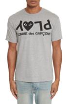 Men's Comme Des Garcons Play Upside Down Graphic T-shirt - Grey