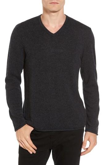 Men's James Perse Classic Cashmere V-neck Sweater (m) - Purple
