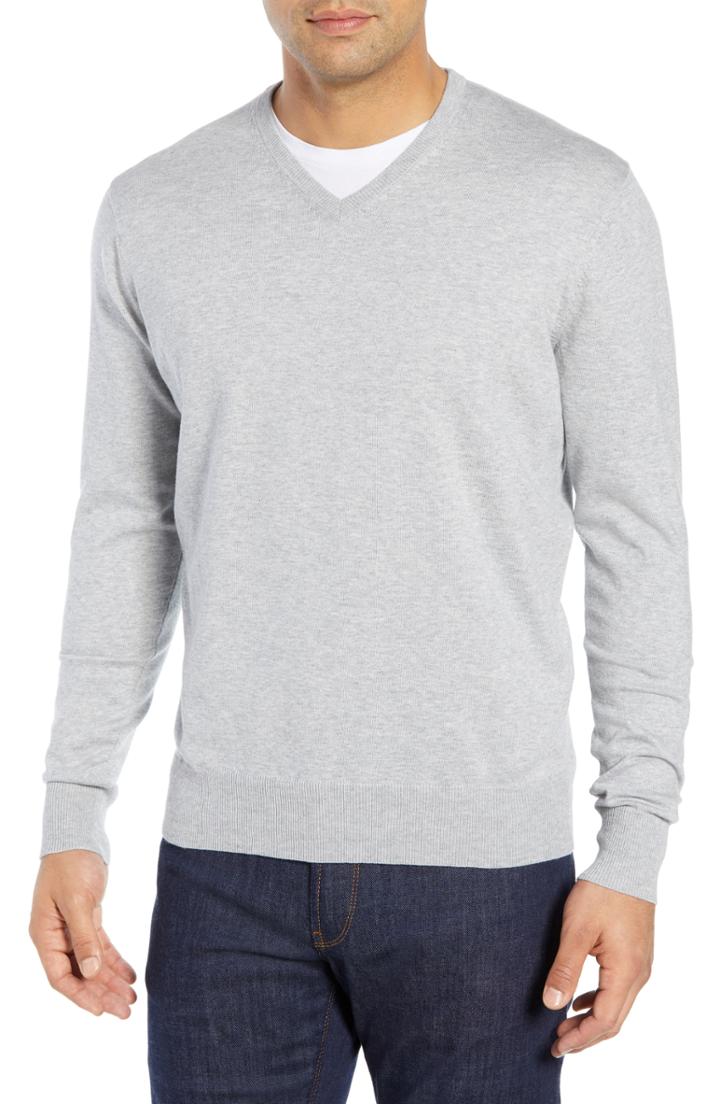 Men's Peter Millar Crown Regular Fit V-neck Sweater - Black