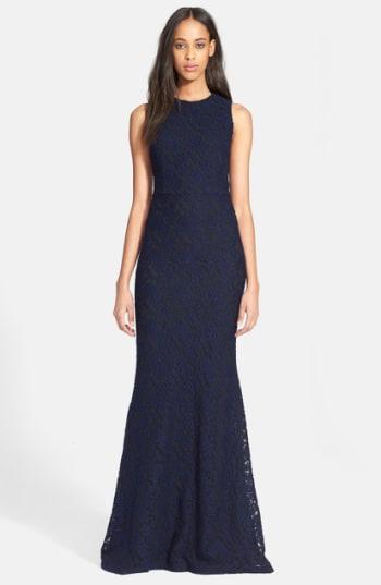 Women's Alice + Olivia 'roxie' Open Back Lace Maxi Dress