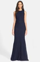 Women's Alice + Olivia 'roxie' Open Back Lace Maxi Dress