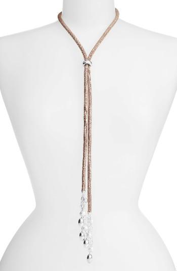 Women's Simon Sebbag Convertible Pearl & Suede Lariat Necklace