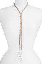 Women's Simon Sebbag Convertible Pearl & Suede Lariat Necklace