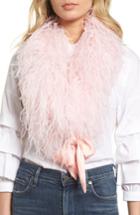 Women's Cara Ostrich Feather Scarf, Size - Pink