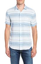 Men's Faherty Ventura Double Cloth Short Sleeve Shirt