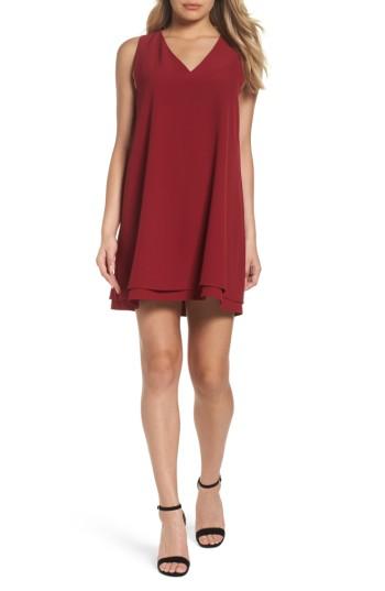 Women's Bb Dakota 'palma' Crepe Shift Dress - Red