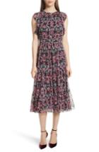 Women's Kate Spade New York Tapestry Silk Chiffon Midi Dress - Black