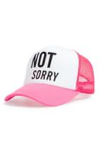 Women's Emanuel Geraldo Not Sorry Trucker Hat - Pink