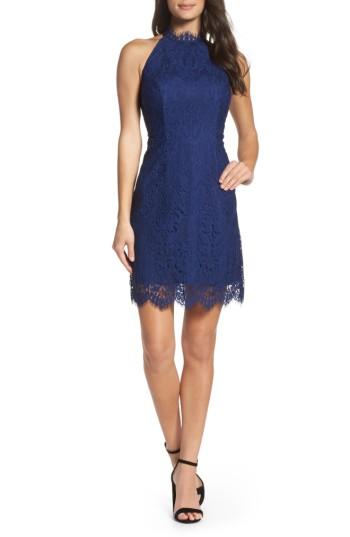 Women's Bb Dakota Cherie Lace Halter Sheath Dress