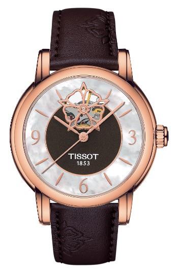 Women's Tissot Lady Heart Leather Strap Watch, 35mm
