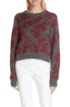 Women's Rag & Bone Leopard Spot Sweater, Size - Burgundy