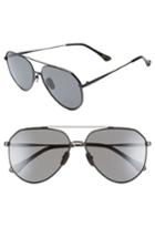 Women's Diff X Jessie James Decker Dash 61mm Polarized Aviator Sunglasses - Black/grey