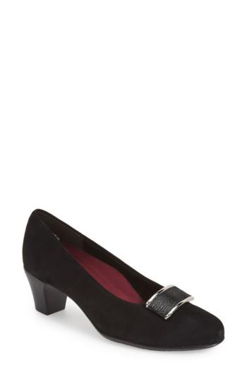 Women's Munro 'mara' Block Heel Pump .5 W - Black