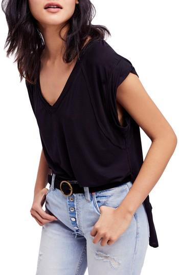 Women's Free People Voyage Tee - Black