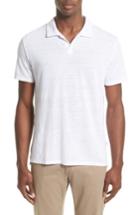 Men's Onia Shaun Linen Blend Polo - White