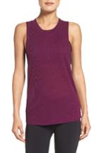 Women's Alo 'heat Wave' Ribbed Muscle Tee - Purple
