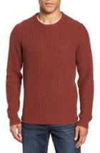 Men's Nordstrom Men's Shop Regular Fit Ribbed Crewneck Sweater - Metallic